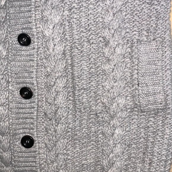 ADAM LIPPES Adampluseve Heavy Wool blend cable knit cardigan sweater - Picture 3 of 9